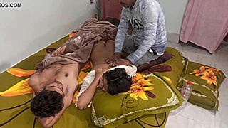 girlfriend shathi rides hanif pk hard in bedroom with shapan watching.