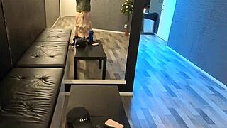 Maya Johansson SWALLOW again and again fucks the stranger’s dick in the gym’s restroom and swallows a load