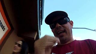 Elisa Sanches and Dinni Gata hunt pussy in Porto Alegre's center with Joy Cardozo.