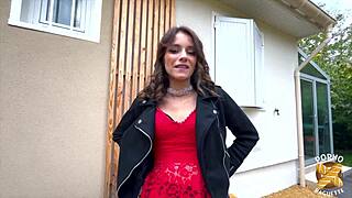 ariana at 22 handles two huge cocks in her first french trio adventure