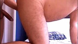 Gay man gets hard spanking on his ass