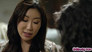 Victoria Voxxx and Nicole Doshi, oh my god, making hot memories with lesbian sex on the couch!