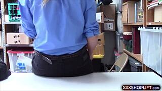 Wow! Shoplifter Guy Banged by Sexy Officer!