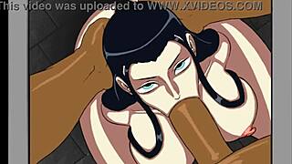 One piece cartoon anime hentai threesome with assfucking