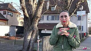 Hey, check this fit German femdom teen Katharina pissing during pickup fuck!