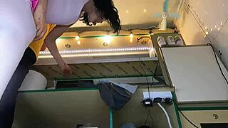 Wow, Alice is spreading her legs right at work today! It's wild.