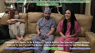 doctor tampa gives blaire celeste sports physical with nurse stacy shepard