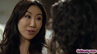 Victoria Voxxx and Nicole Doshi, oh my god, making hot memories with lesbian sex on the couch!