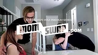 gorgeous ginger milf in yoga pants with her stepson