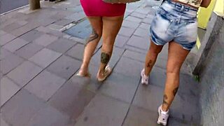 Elisa Sanches and Dinni Gata hunt pussy in Porto Alegre's center with Joy Cardozo.