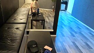 Maya Johansson SWALLOW again and again fucks the stranger’s dick in the gym’s restroom and swallows a load