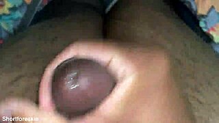 how close can this indian guy's hard brown dick cum in super detail?