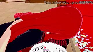 Parasoul gives a public blowjob on the bus in Skullgirls