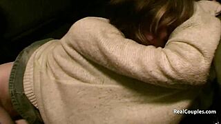 Interracial European Couple Dares Public Flashing and Outdoor Fucking on Hairless Skinny Bodies