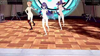 Genshin Impact MMD with Layla and Kirara in Timber Dance