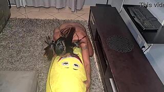 Exclamatory-Provocative Tattooed Desi Slut Humps a Big Banana in Close-Ups - Oh Yeah!