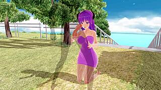 Check out 3d hentai big ass big tits in fishnet getting blowjob