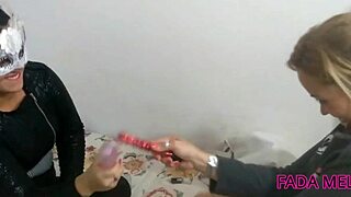 Fada Mel shows vibe to friend, then kisses and sucks pussy.