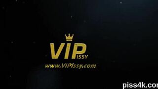 Four sexual minority women touch and penetrate each other with dildos and demonstrate a urine play kink