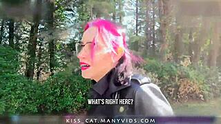 public agent picks up russian student for park cumwalk