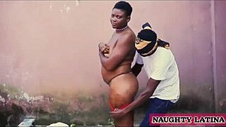 African neighbor's wife performs blowjobs.