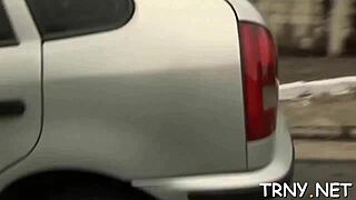 Eager tranny gives a blowjob