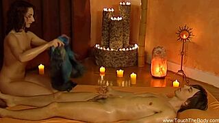 Lingham Massage Brings Intense Arousement Experience For His Aching Penis.