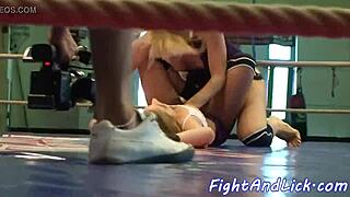 i'm watching this hairy wrestling babe get her pussy licked by another european gal