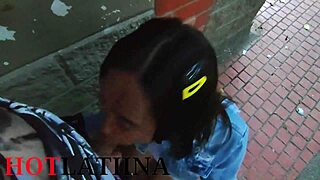 Colombian Slut Swallows My Load in Public Medellin!