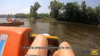 Amazing Blonde Elsa Jean Stripping Naked on a Bed of Roses, Looking Absolutely Stunning!