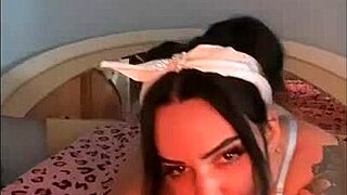 This brunette teen is so horny, playing with her big ass and pussy at home.