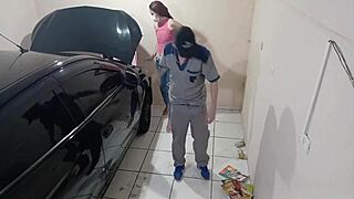 dude, the boss and client got so horny at the mechanic's shop!