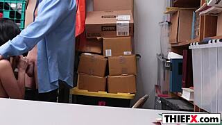 Teen thief takes officer's hard dick