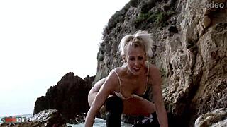 Is Milf Blonde Yelena Vera's Striptease by the Sea Too Hot to Handle?