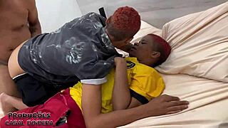 Leo Ogro joins a wild interracial threesome with rough amateur fucking.