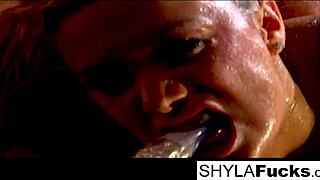 Watch sexy shyla stylez strip nude and tease her pussy solo?