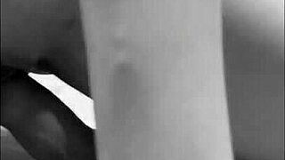 In this homemade scene, a petite girl pleases a guy with his huge cock, reaching orgasm.