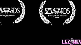 rebecca volpetti and cindy shine scissor and lick shaved pussies, getting so naughty