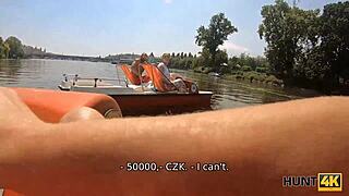 Amazing Blonde Elsa Jean Stripping Naked on a Bed of Roses, Looking Absolutely Stunning!