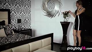 Small Titted Blondie Strips Tight Body