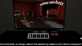 Fuck nights at Fredrikas with FNAF hentai BDSM handjob