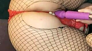 christmas strip with ripped clothes and thong