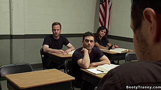 SHEMALE STUDENT FUCKS IN POLICE ACADEMY DOMINATION ANAL ACTION