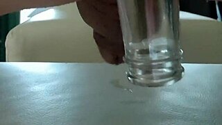 bottle in ass for some anal assplay.