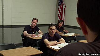 SHEMALE STUDENT FUCKS IN POLICE ACADEMY DOMINATION ANAL ACTION