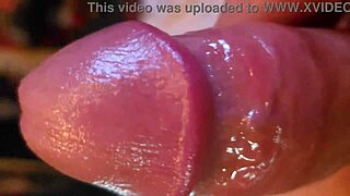 Homemade solo where he PLAYS WITH his SHAVED COCK in close-up