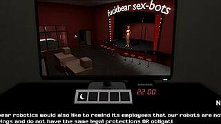 Fuck nights at Fredrikas with FNAF hentai BDSM handjob