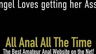 all natural brunette bangs cock doggystyle