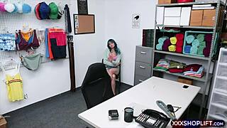 Adolescent with blue hair punished in the garage