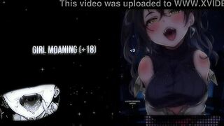 a hot girl moaning while giving handjob and masturbating solo